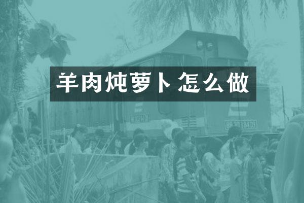 羊肉炖萝卜怎么做