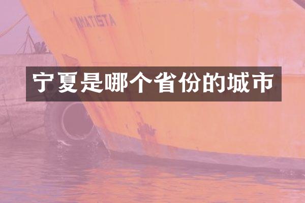 宁夏是哪个省份的城市