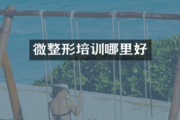 微整形培训哪里好