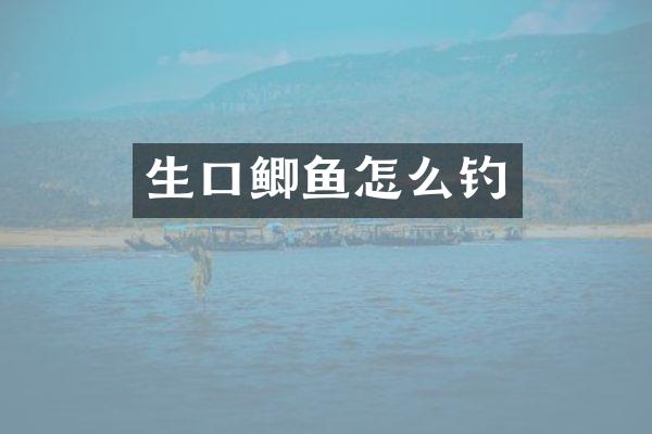 生口鲫鱼怎么钓