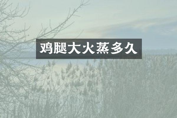 鸡腿大火蒸多久