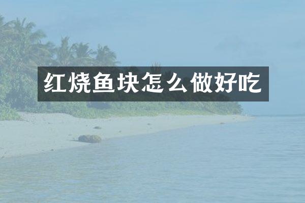 红烧鱼块怎么做好吃