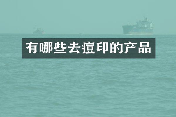 有哪些去痘印的产品