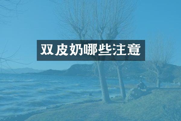 双皮奶哪些注意
