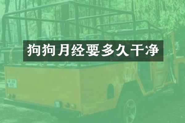 狗狗月经要多久干净