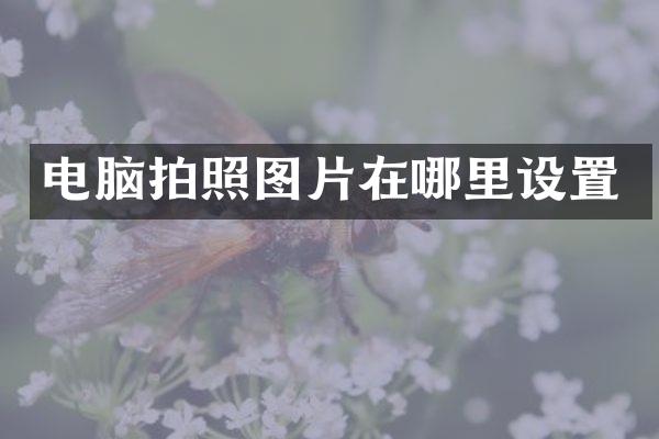 电脑拍照图片在哪里设置