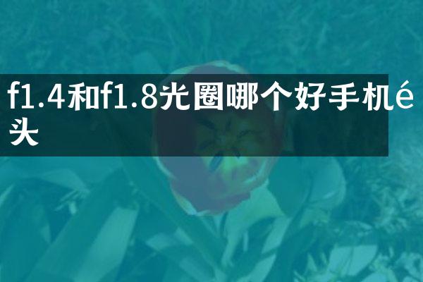 f1.4和f1.8光圈哪个好手机镜头