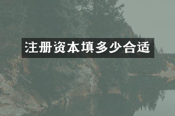 注册资本填多少合适