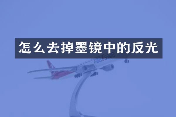 怎么去掉墨镜中的反光