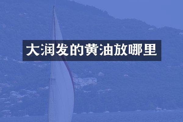 大润发的黄油放哪里