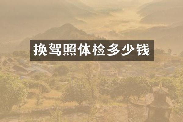 换驾照体检多少钱