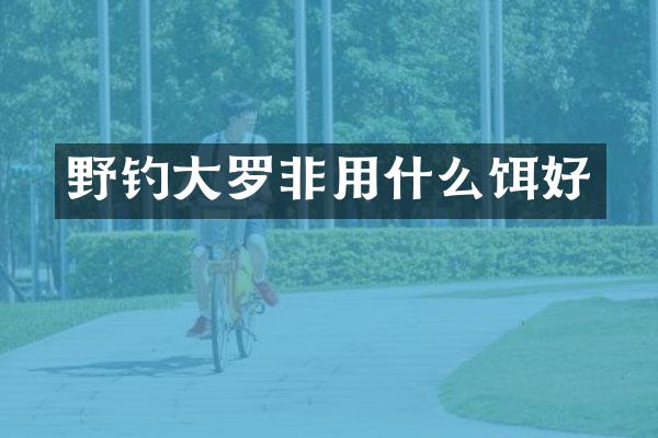 野钓大罗非用什么饵好