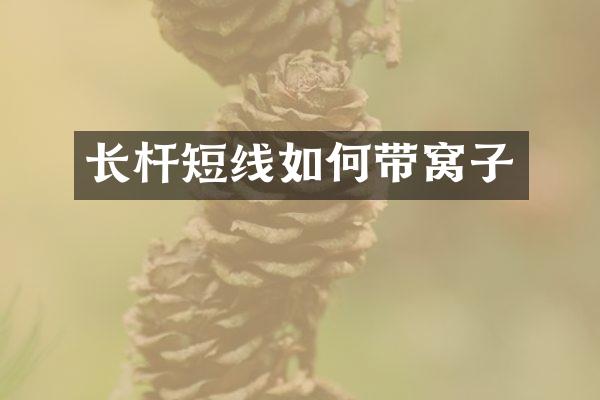 长杆短线如何带窝子