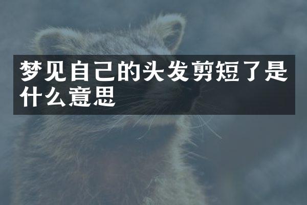 梦见自己的头发剪短了是什么意思