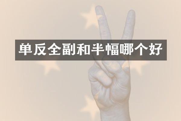 单反全副和半幅哪个好