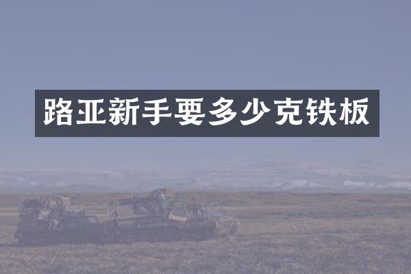 路亚新手要多少克铁板