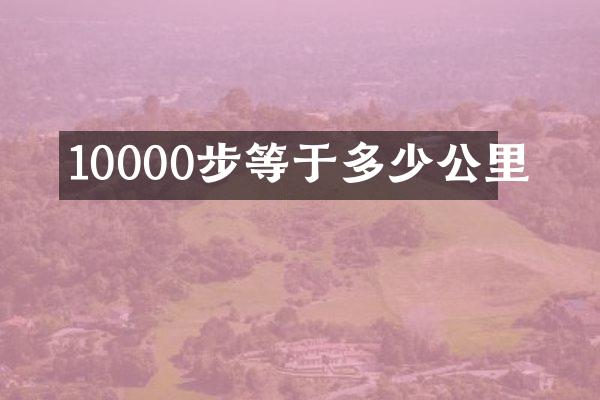 10000步等于多少公里
