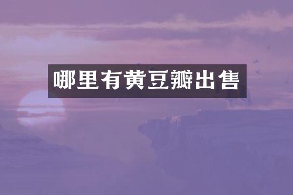 哪里有黄豆瓣出售