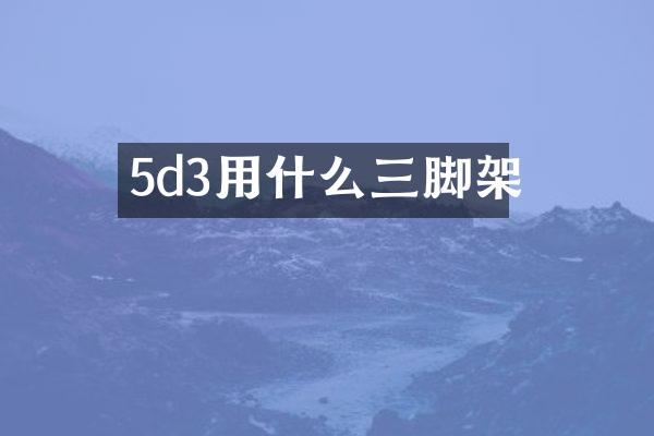 5d3用什么三脚架