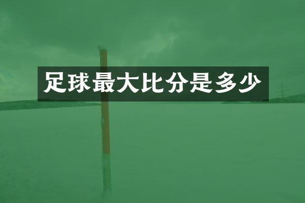 足球最大比分是多少