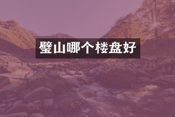 璧山哪个楼盘好