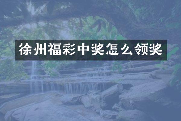 徐州中奖怎么领奖