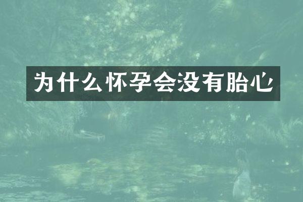 为什么怀孕会没有胎心