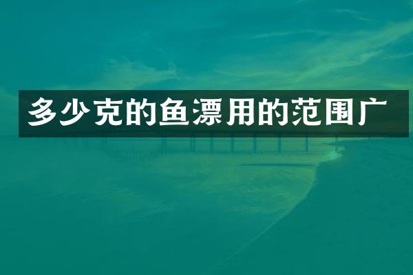 多少克的鱼漂用的范围广
