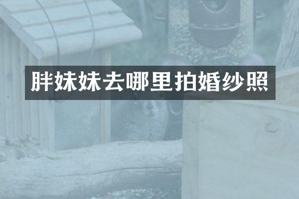 胖妹妹去哪里拍婚纱照