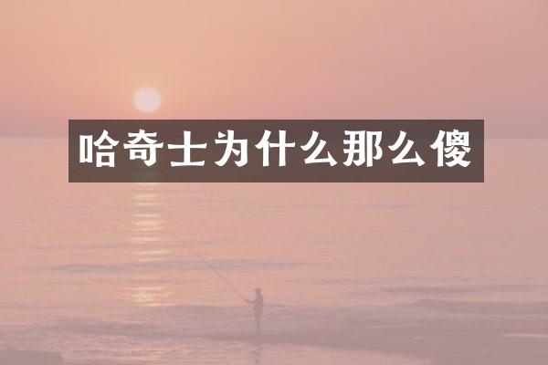 哈奇士为什么那么傻