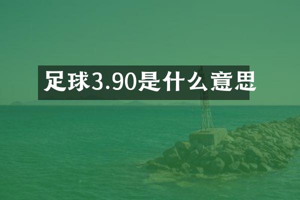 足球3.90是什么意思