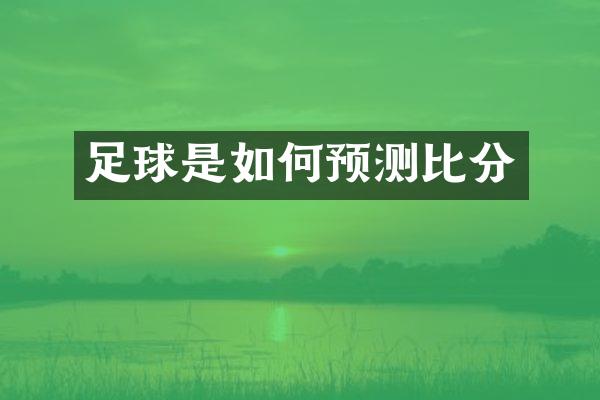 足球是如何预测比分