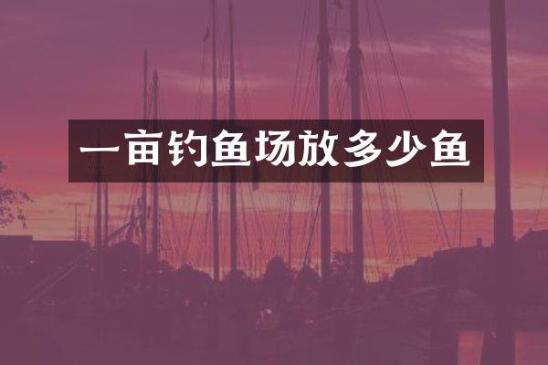 一亩钓鱼场放多少鱼