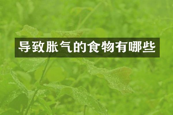 导致胀气的食物有哪些