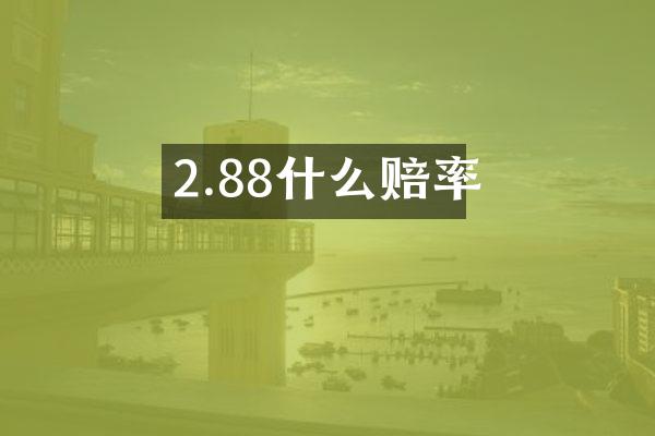 2.88什么赔率