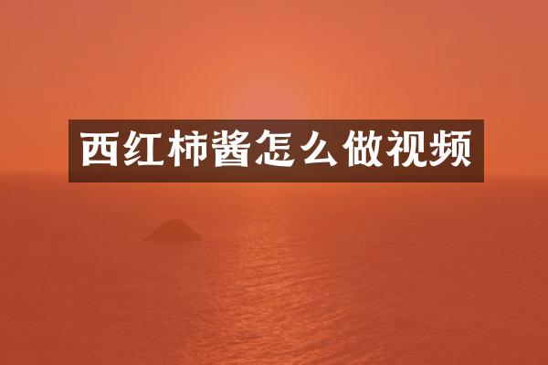 西红柿酱怎么做视频