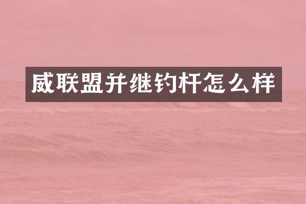 威联盟并继钓杆怎么样