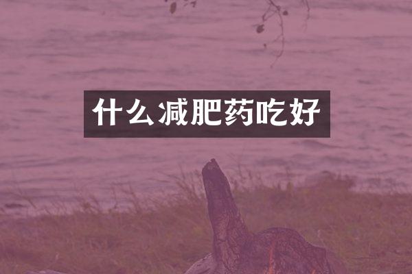 什么减肥药吃好