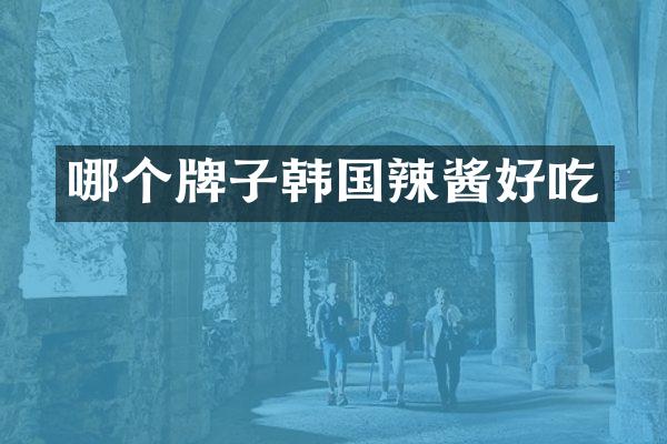 哪个牌子韩国辣酱好吃