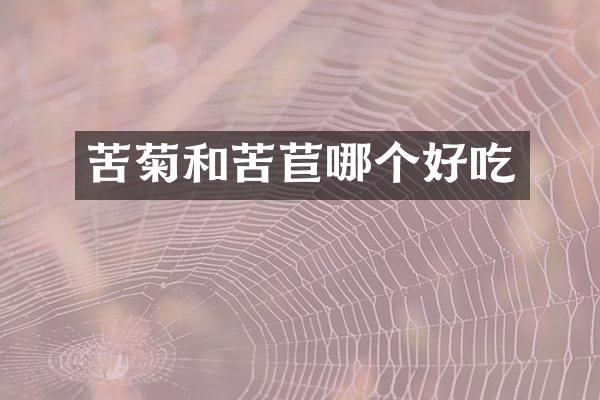 苦菊和苦苣哪个好吃