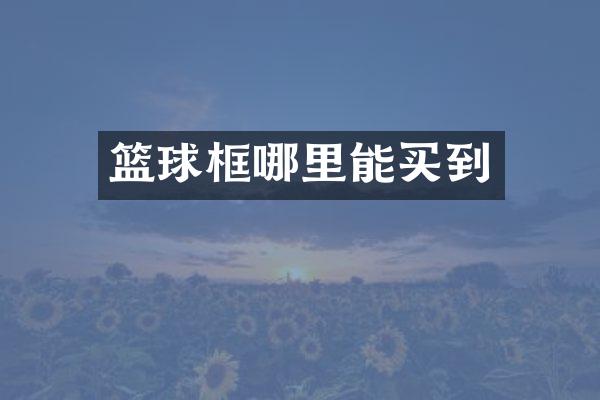 篮球框哪里能买到