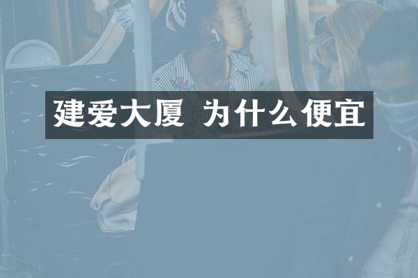 建爱大厦 为什么便宜