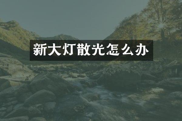 新大灯散光怎么办
