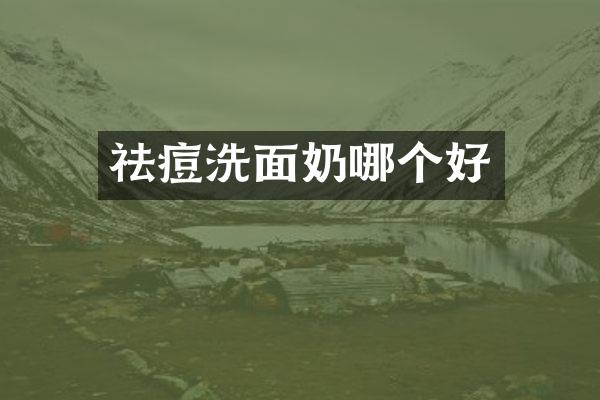 祛痘洗面奶哪个好