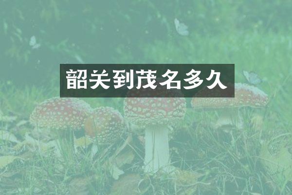 韶关到茂名多久