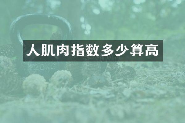 人肌肉指数多少算高