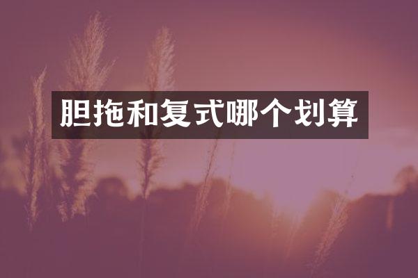 胆拖和复式哪个划算