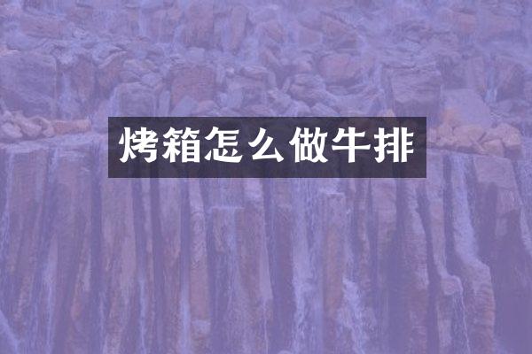 烤箱怎么做牛排