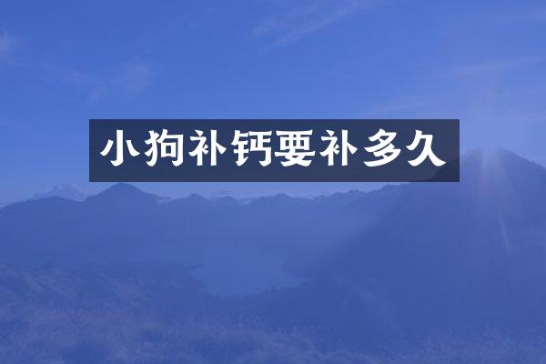 小狗补钙要补多久