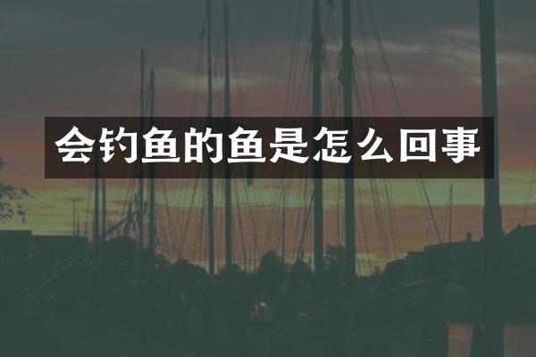 会钓鱼的鱼是怎么回事
